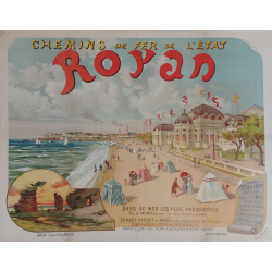Affiche ancienne originale Royan Bains de mer Casino Léo MAXY