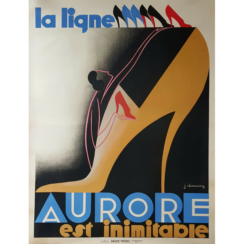 Original vintage poster La ligne Aurore est inimitable CHASSAING