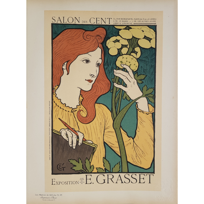 Maîtres de l'Affiche Planche originale 98 Salon des cents Eugène GRASSET