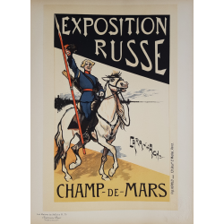 Maîtres de l'Affiche Original Plate 70 Exposition Russe Champs de Mars CARAN D'ACHE