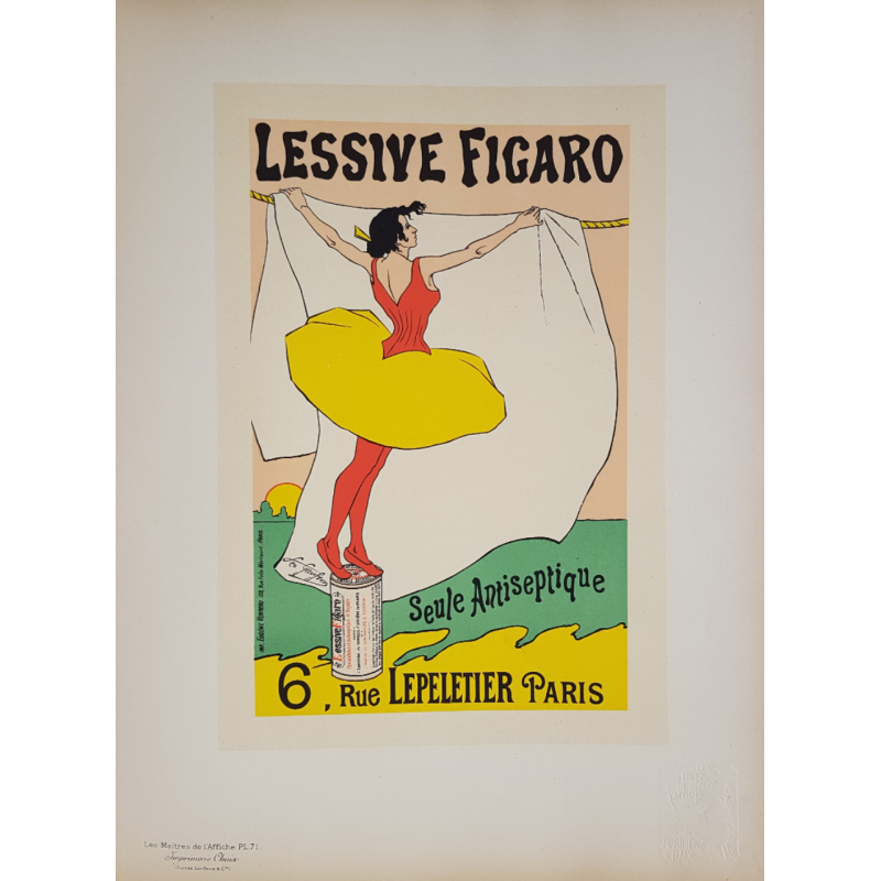 Maîtres de l'Affiche Original Plate 71 Lessive Figaro Léo GAUSSON
