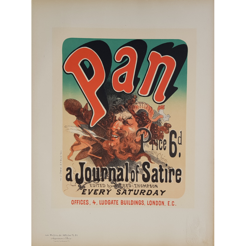 Maîtres de l'Affiche Planche originale 81 PAN Jules CHERET