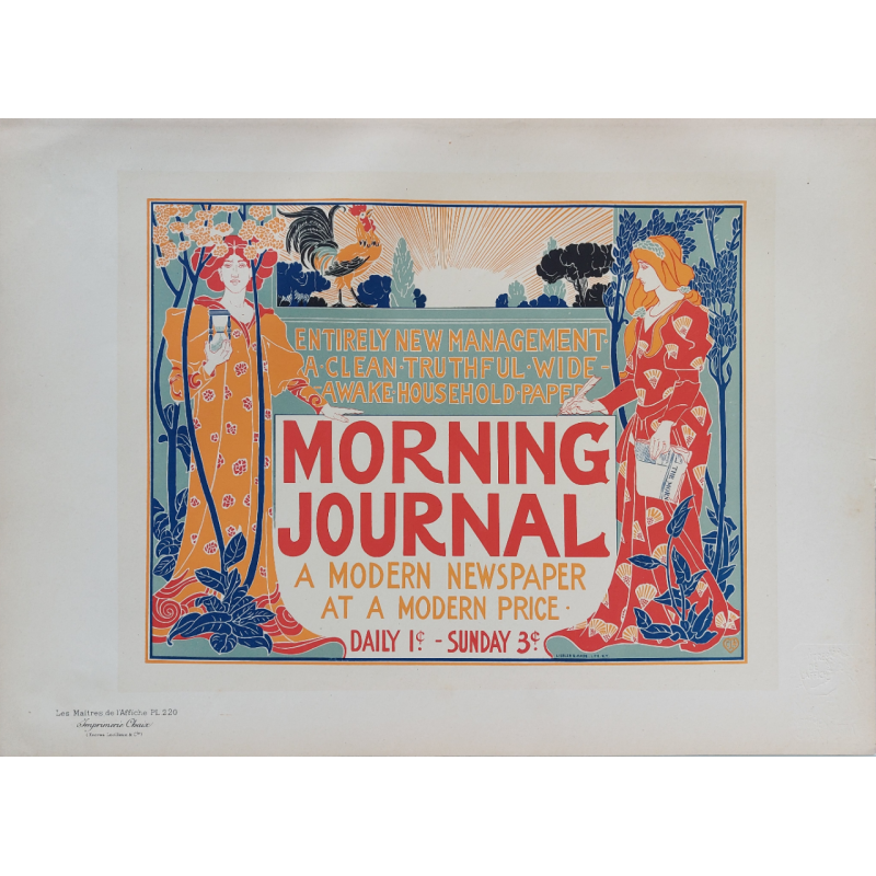 Maîtres de l'Affiche Original Plate 220 Morning Journal a Modern Newspaper