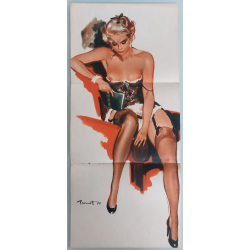 Original vintage poster woman reader Pierre Laurent BRENOT
