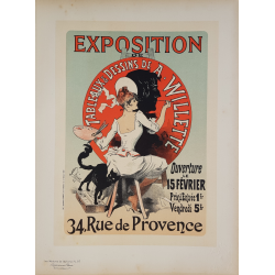 Maîtres de l'Affiche Original Plate 97 Exposition tableaux dessins WILLETTE Jules CHERET