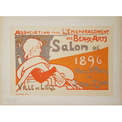 Maîtres de l'Affiche Planche originale 108 Ville de Liège Salon de 1896 BERCHMANS