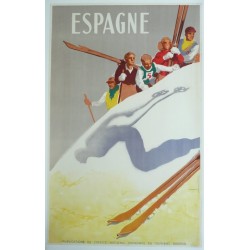 Affiche originale sport ski ESPAGNE - Josep MORELL MACIAS