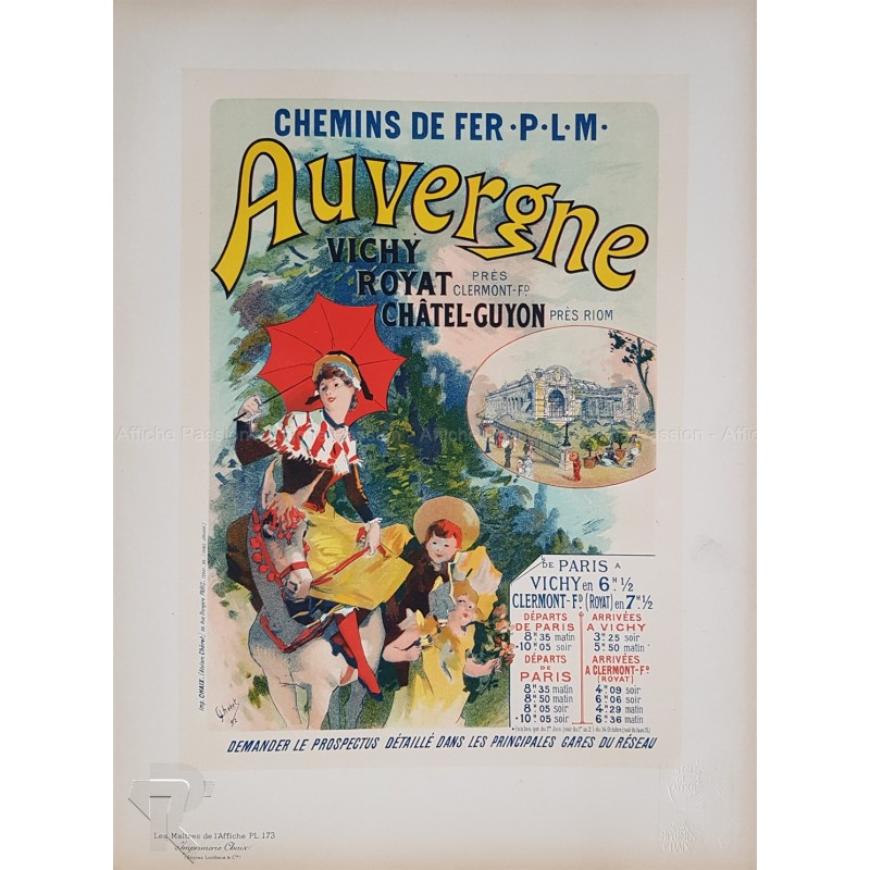 Maîtres de l'Affiche Planche originale 173 Auvergne PLM Vichy Royat Jules CHERET