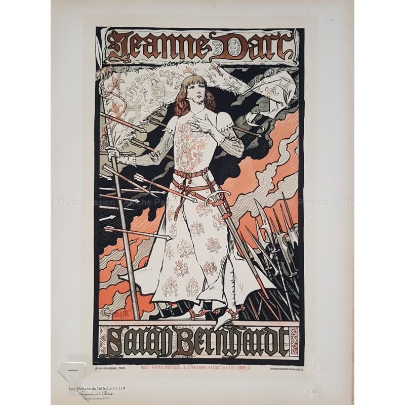 Maîtres de l'Affiche Original plate 174 Jeanne d'Arc Eugène GRASSET