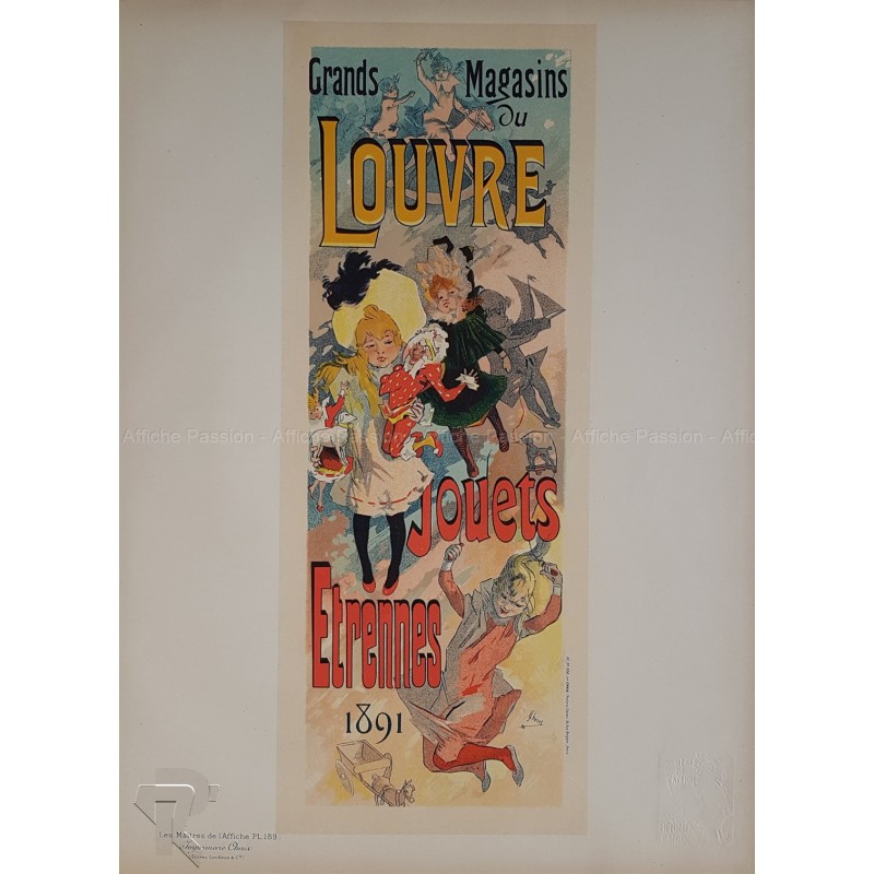 Maîtres de l'Affiche Original Plate 189 Grands Magasins du Louvre Jules CHERET