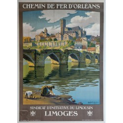 Original vintage poster LIMOGES Limousin CONSTANT DUVAL