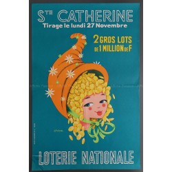 Original vintage poster Loterie Nationale 27 Novembre Ste Catherine