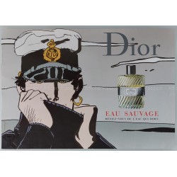 Small poster Dior Parfum Eau sauvage Corto Maltese HUGO PRATT
