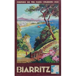 Original vintage poster Biarritz Pays basque E PAUL CHAMPSEIX