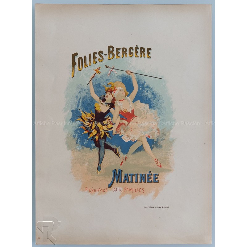 Les programmes illustrés Planche originale 20 Folies-Bergère Matinée