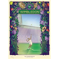 Affiche originale Tennis Wimbledon Femme 2023