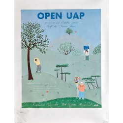 Affiche ancienne originale Open UAP Golf du Prieuré-Paris 1988