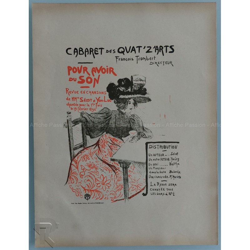 Les programmes illustrés Planche originale 42 Cabaret des quat'z arts