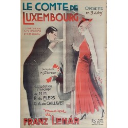 Affiche ancienne originale opérette Le comte de Luxembourg Georges DOLA