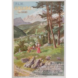 Original vintage poster PLM URIAGE LES BAINS Isère TANCONVILLE