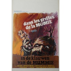 Original vintage poster cinema belgium horreur hammer " Dans les griffes de la momie " 20th century fox