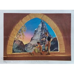 Affiche ancienne originale Suisse Zermatt TWA Rex WERNER