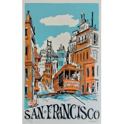 Affiche ancienne originale San Francisco 1965 HARBY