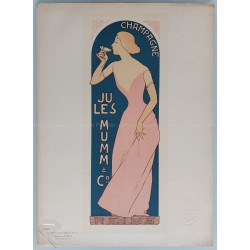 Maîtres de l'Affiche Planche originale 111 Champagne Mumm REALIER-DUMAS