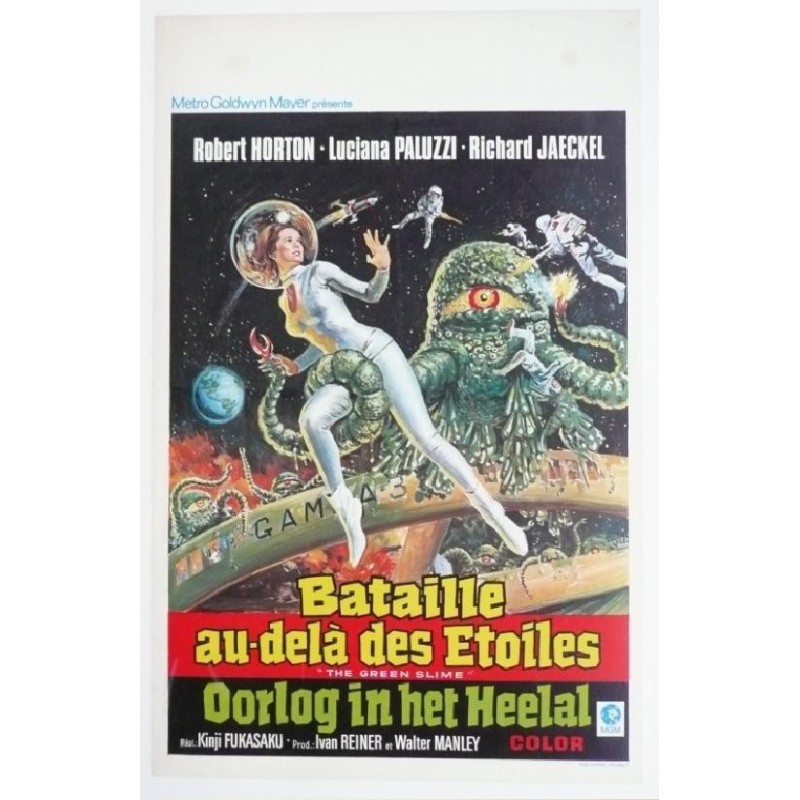 Affiche originale cinéma belge scifi science fiction " Bataille au delà des étoiles "