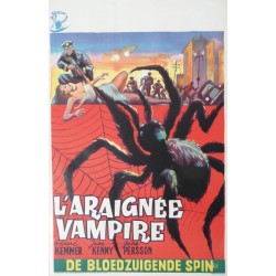 Affiche originale cinéma belge scifi science fiction " L'araignée vampire "