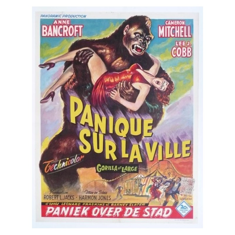 Affiche originale cinéma belge scifi science fiction " Panique sur la ville " 20th century fox
