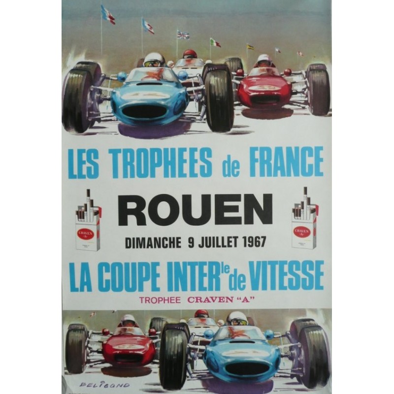 Affiche originale Les trophees de France Rouen 1967 - Michel BELIGOND