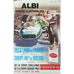 Affiche originale Albi Les grands prix de France 1966 - Michel BELIGOND