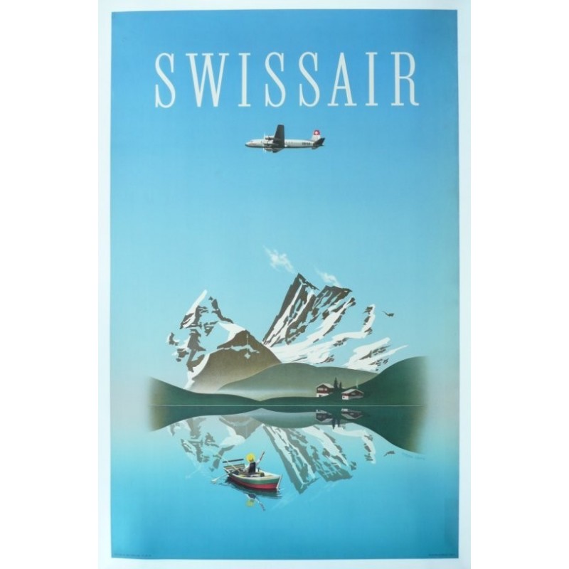 Affiche originale Swissair - Herbert LEUPIN