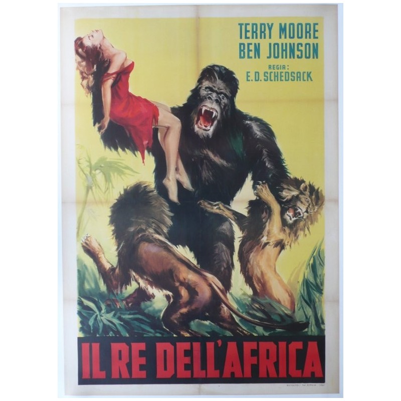 Original vintage poster cinema Italy " Il re dell'africa, Mighty Joe Young "