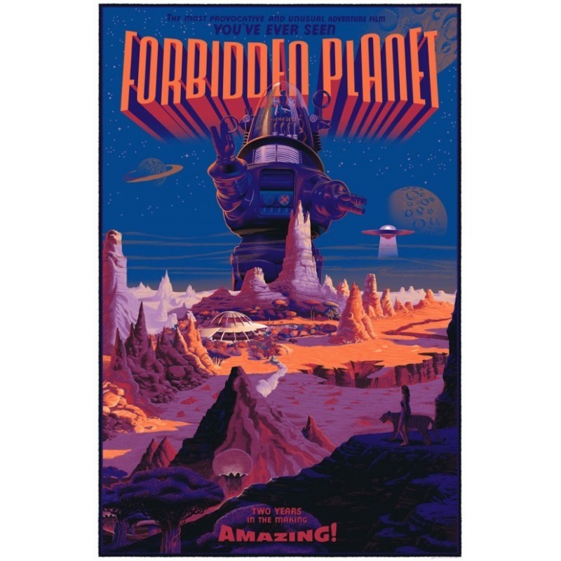 Original silkscreened poster limited variant edition Forbidden Planet - Laurent DURIEUX - Gallery Mondo