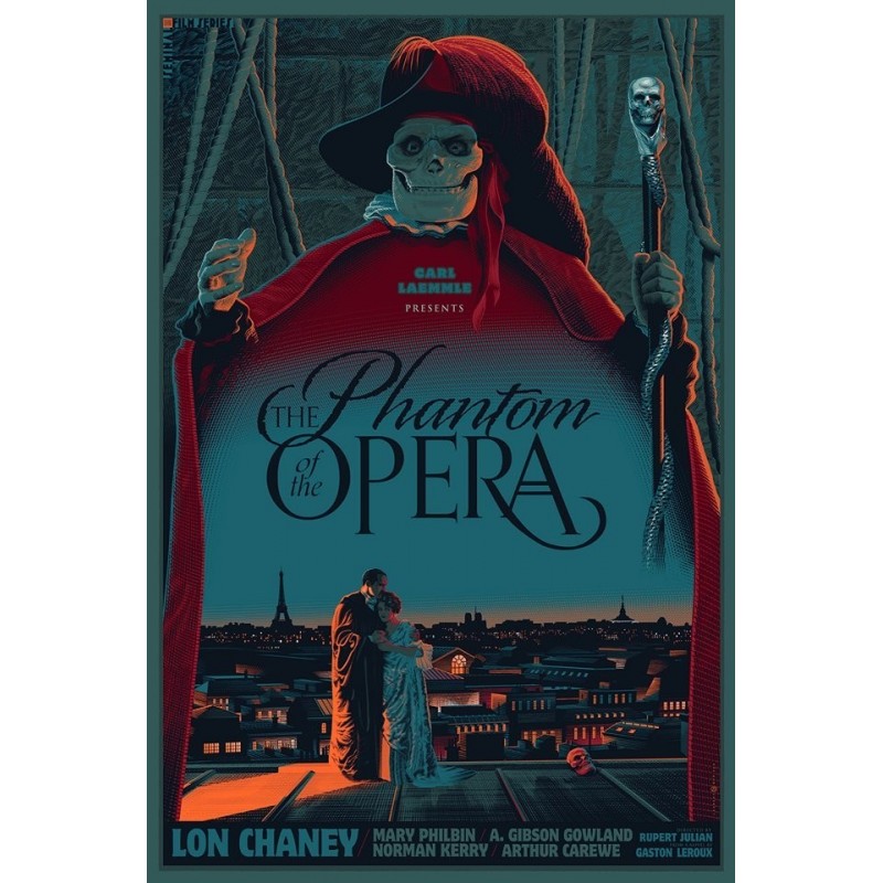 Affiche originale édition limitée Phantom of the opera - Laurent DURIEUX - Galerie Dark Hall Mansion