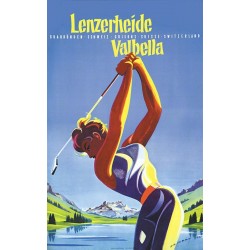 Original vintage poster golf Lenzerheide Valbella Switzerland - Martin PEIKERT