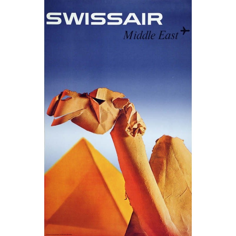 Original vintage poster SWISSAIR Middle East - Niklaus SCHWABE