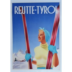 Original vintage poster ski winter sport Reutte Tyrol Austria - Schwetz