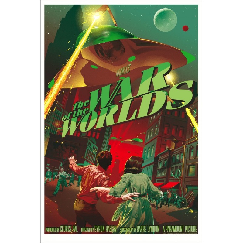 Original silkscreened poster variant limited edition War of the world - Stan & Vince - Galerie Mondo