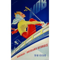 Affiche originale ski MOB Suisse - Martin PEIKERT