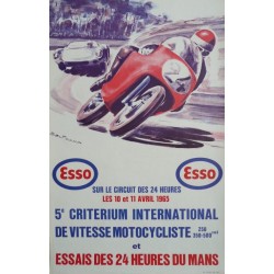 Original vintage poster essais des 24 heures du Mans 10 et 11 avril 1965