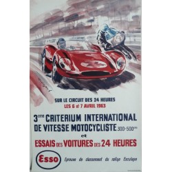 Original vintage poster essais des 24 heures du Mans 6 et 7 avril 1963 - BELIGOND