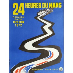Original vintage poster 24 heures du Mans 1972 - J Jacquelin