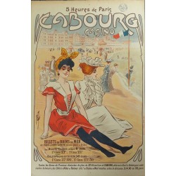 Affiche ancienne originale Cabourg Casino Billets de bains de mer - MISTI