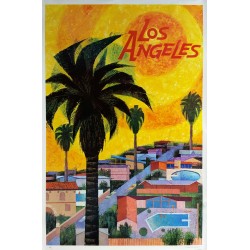 Affiche ancienne originale Los Angeles - Howard KOSLOW