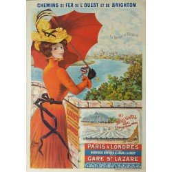 Original vintage poster Paris à Londres - La Tamise a Windsor - LEM