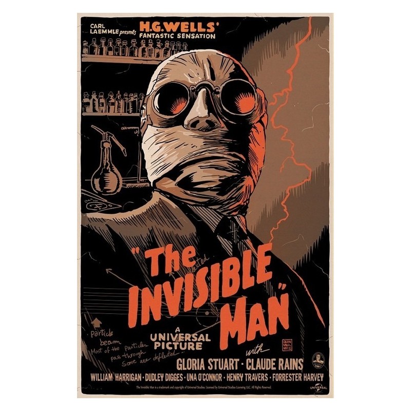 Affiche originale édition limitée Invisible Man - Francesco FRANCAVILLA - Galerie Mondo