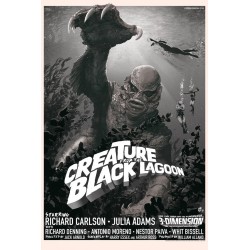 Original silkscreened poster variant limited edition Creature from the Black Lagoon - Stan & Vince - Galerie Mondo